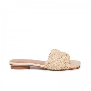 Beige Bernardo Pixie Women Slide Sandals | RQV8521UQ