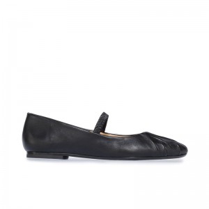 Black Bernardo Savona Ballerina Women Ballet Flats | WMH735ZI