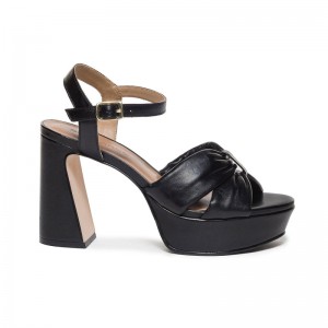 Black Bernardo Veronika Women Platform Sandals | GJH5595HG