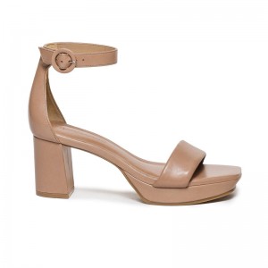 Brown Bernardo Carla Women Platform Sandals | MQC783KU