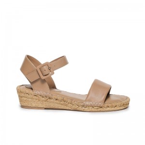 Brown Bernardo Madrid Espadrille Women Wedge Sandals | ORQ1390EC