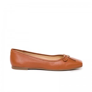 Dark Brown Bernardo Gwynn Women Ballet Flats | CLP9817AC