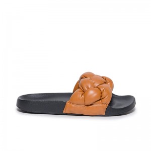 Dark Brown Bernardo Rylee Pool Women Slide Sandals | FWB637HF