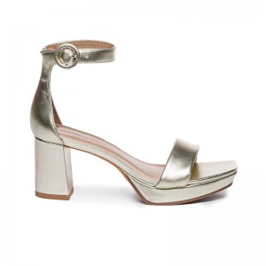 Gold Bernardo Carla Women Platform Sandals | TSN4487KY