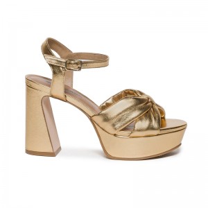 Gold Bernardo Veronika Women Platform Sandals | PSZ4444TS