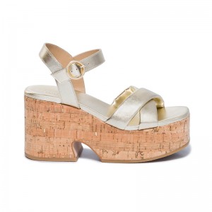 Gold Bernardo Weston Women Platform Sandals | ALN2733LG