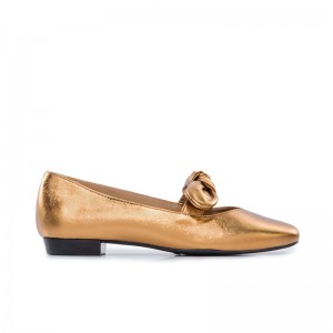 Gold Yellow Bernardo Emersyn Women Ballet Flats | EBC4984HO