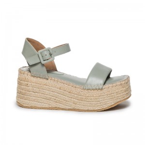 Light Green Bernardo Mallorca Espadrille Women Platform Sandals | QIZ5422EP