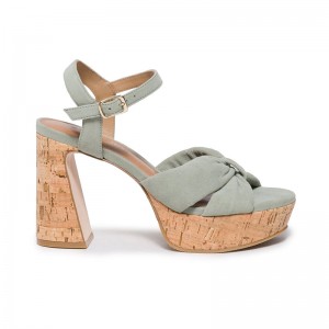 Light Green Bernardo Veronika Women Platform Sandals | SCI9883MD