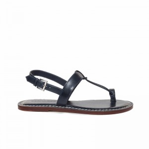 Navy Bernardo Maverick 2 Toe Ring Women Flat Sandals | TTU1441LE