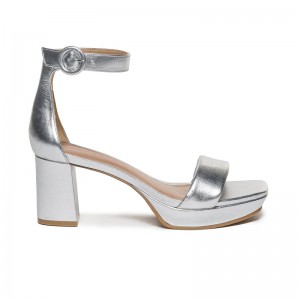 Silver Bernardo Carla Women Platform Sandals | BJN8368HN