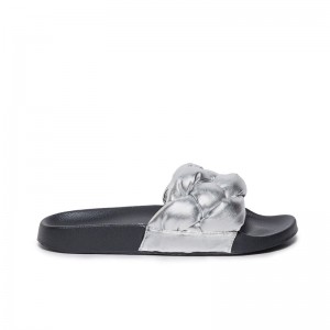 Silver Bernardo Rylee Pool Women Slide Sandals | VYQ7830TQ