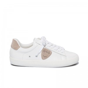 White Beige Bernardo Tatum Women Sneakers | OKC2330LH