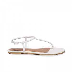 White Bernardo Haven Thong Women Flat Sandals | YUW9637AG