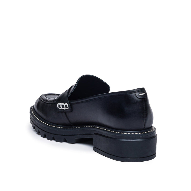 Black Bernardo Chandler Lug-Sole Women Loafers | ETE543IP