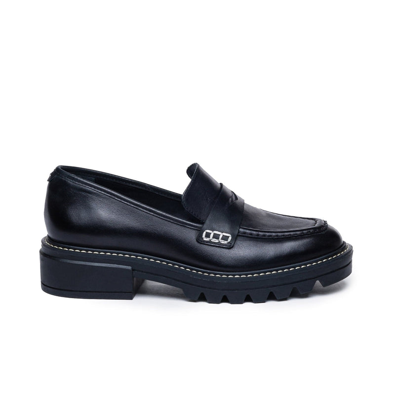 Black Bernardo Chandler Lug-Sole Women Loafers | ETE543IP