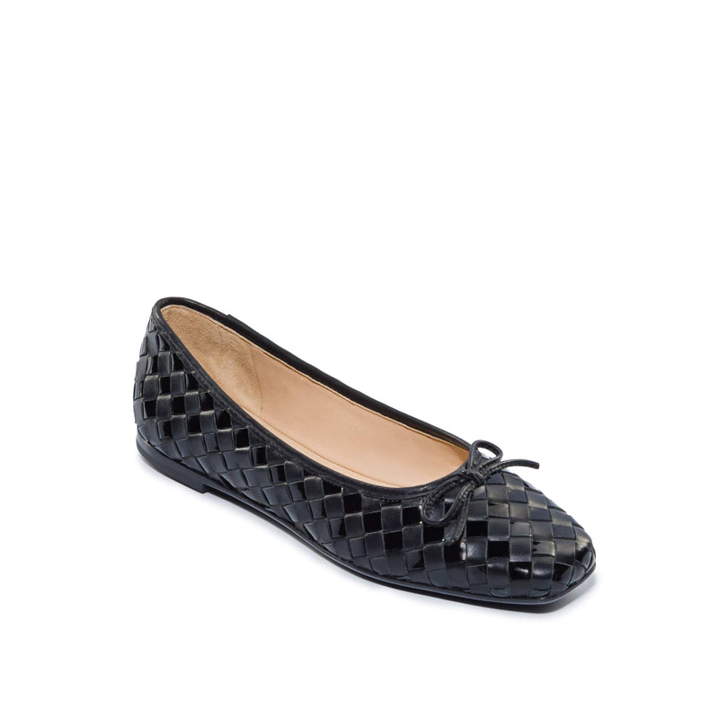 Black Bernardo Gwynn Woven Women Ballet Flats | PVE7168LM