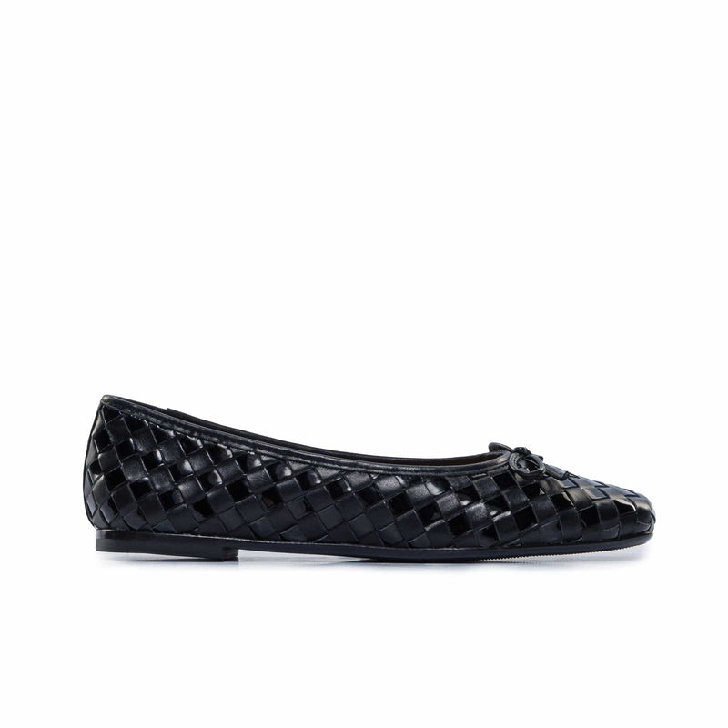 Black Bernardo Gwynn Woven Women Ballet Flats | PVE7168LM