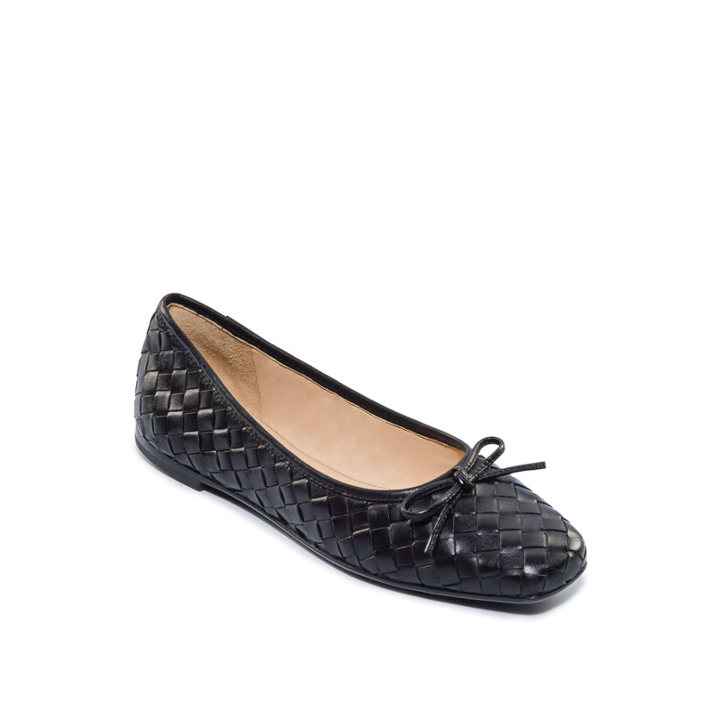 Black Bernardo Gwynn Woven Women Ballet Flats | EDR39100UO