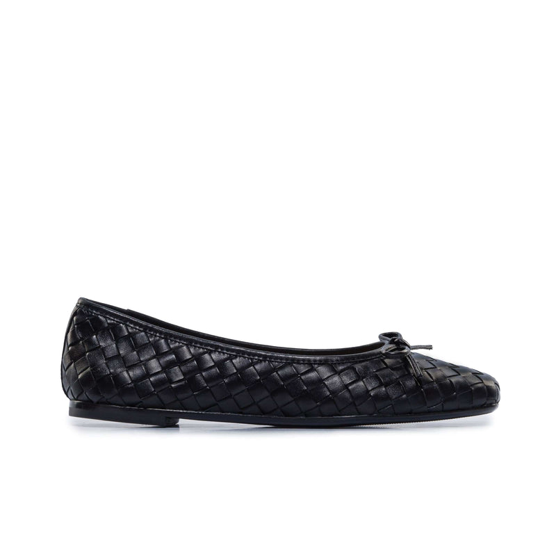 Black Bernardo Gwynn Woven Women Ballet Flats | EDR39100UO