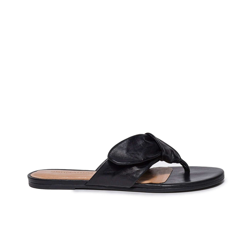 Black Bernardo Harmony Thong Women Slide Sandals | BUM3158TP