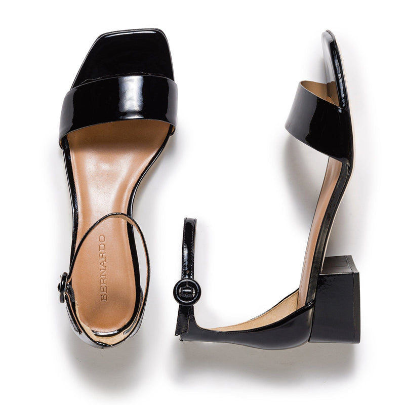 Black Bernardo Jalena Low Women Heels Sandals | HGR6531AL