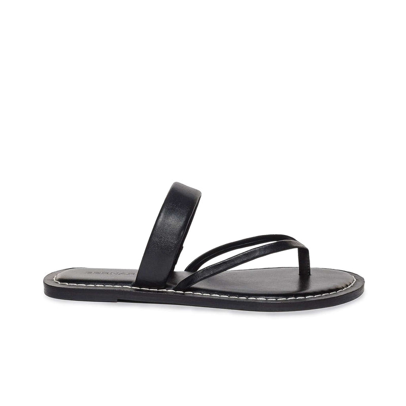 Black Bernardo Leia Thong Women Flat Sandals | PEA2145IT