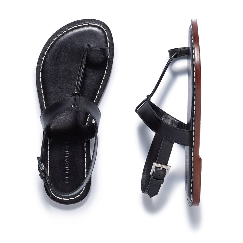 Black Bernardo Maverick 2 Toe Ring Women Flat Sandals | JMU294GT