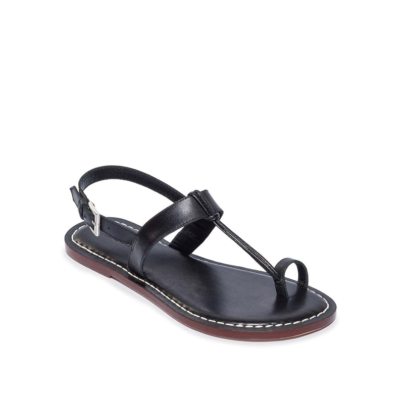 Black Bernardo Maverick 2 Toe Ring Women Flat Sandals | JMU294GT