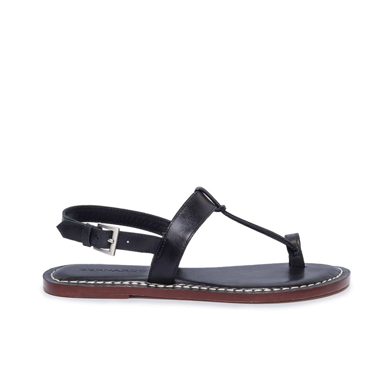 Black Bernardo Maverick 2 Toe Ring Women Flat Sandals | JMU294GT