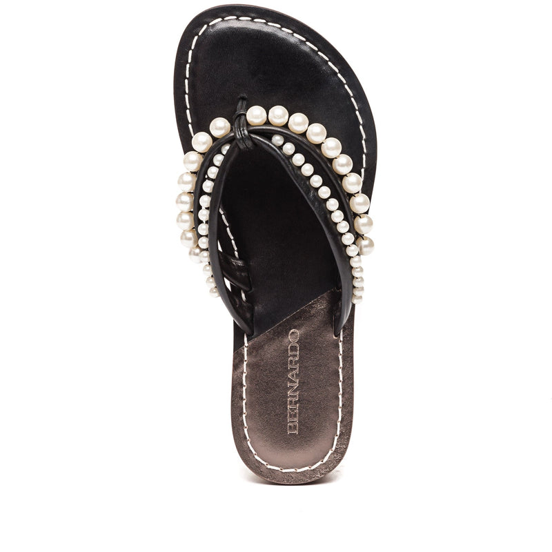 Black Bernardo Miami Pearl Women Slide Sandals | IWU2069CA