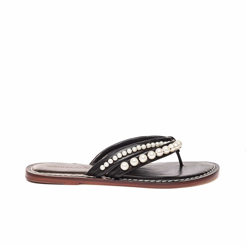 Black Bernardo Miami Pearl Women Slide Sandals | IWU2069CA