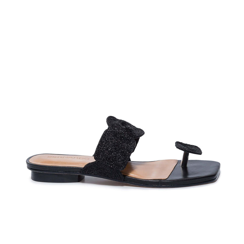 Black Bernardo Palermo Women Flat Sandals | GKW9320GF