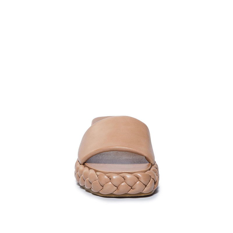 Brown Bernardo Charleston Braided Women Slide Sandals | BAI9569QP