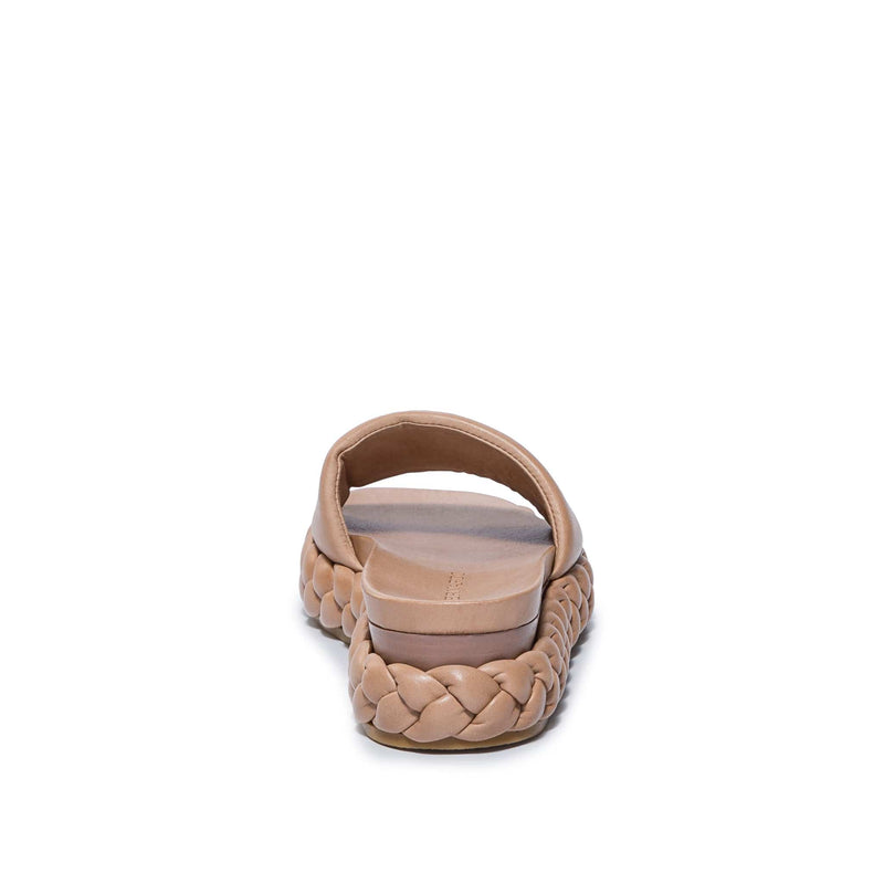 Brown Bernardo Charleston Braided Women Slide Sandals | BAI9569QP