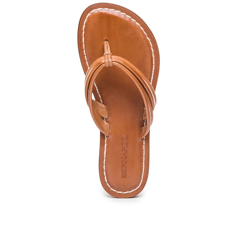 Brown Bernardo Miami Thong Women Slide Sandals | NUN8280ON