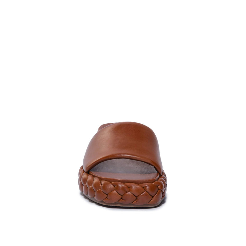 Chocolate Bernardo Charleston Braided Women Slide Sandals | TQG843AM