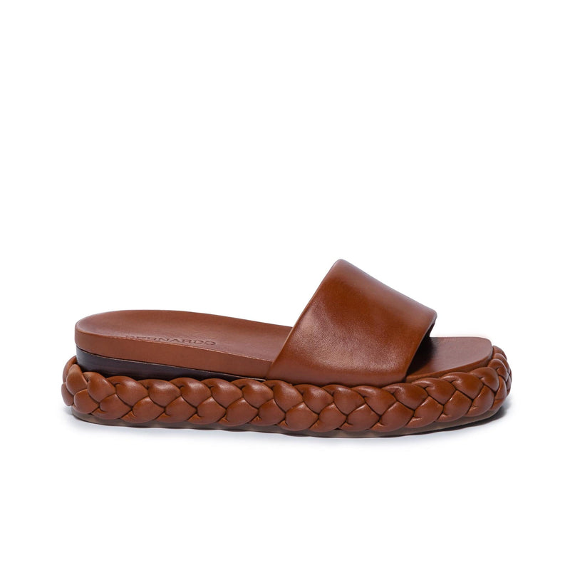 Chocolate Bernardo Charleston Braided Women Slide Sandals | TQG843AM