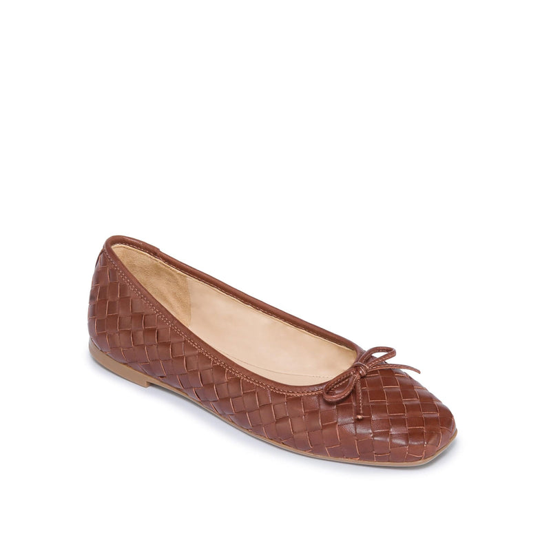 Chocolate Bernardo Gwynn Woven Women Ballet Flats | FHS2837AX