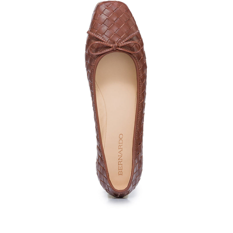 Chocolate Bernardo Gwynn Woven Women Ballet Flats | FHS2837AX