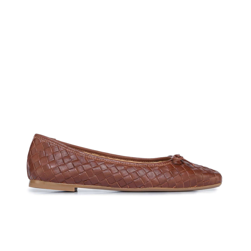 Chocolate Bernardo Gwynn Woven Women Ballet Flats | FHS2837AX