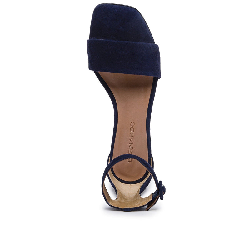 Dark Navy Bernardo Jalena Low Women Heels Sandals | JPV3957QB