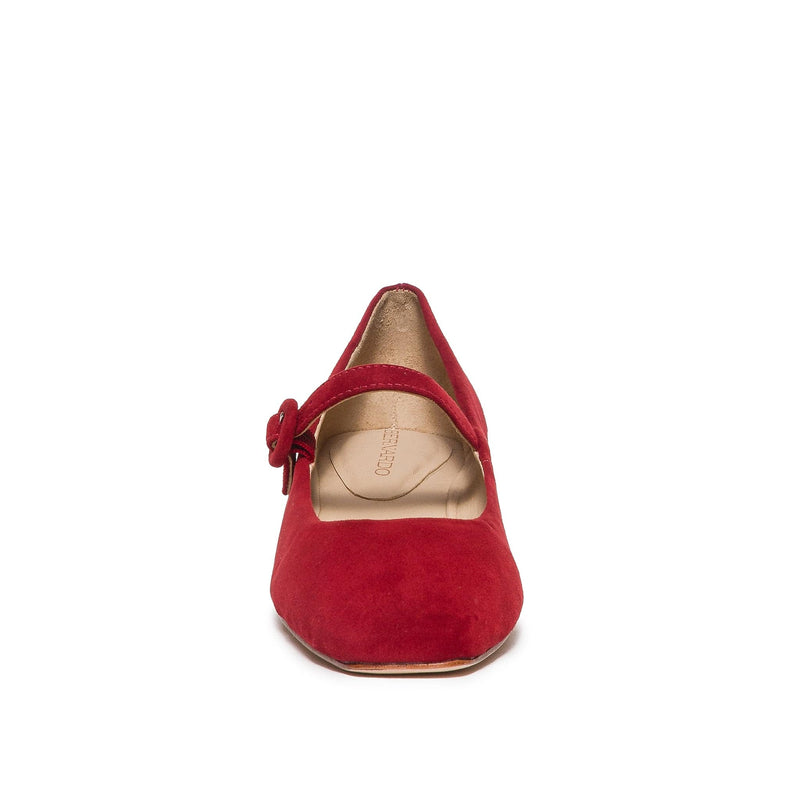 Dark Red Bernardo Gabriela Mary Jane Women Ballet Flats | ACK567XQ