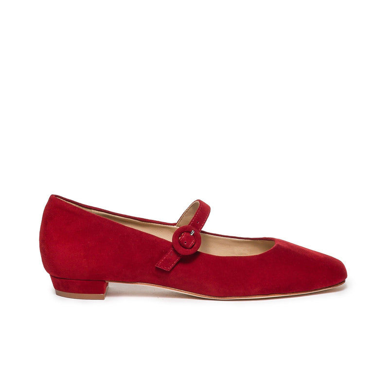 Dark Red Bernardo Gabriela Mary Jane Women Ballet Flats | ACK567XQ