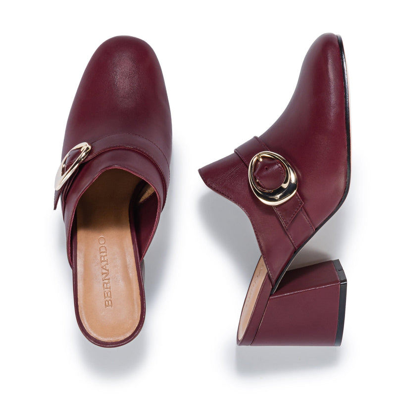 Dark Red Bernardo Natasia Women Mules | ZDH87100BK