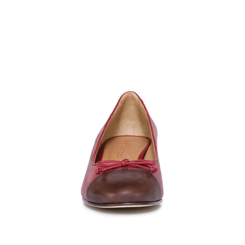 Dark Red Chocolate Bernardo Marisol Ballerina Women Pumps | SLA3087NY