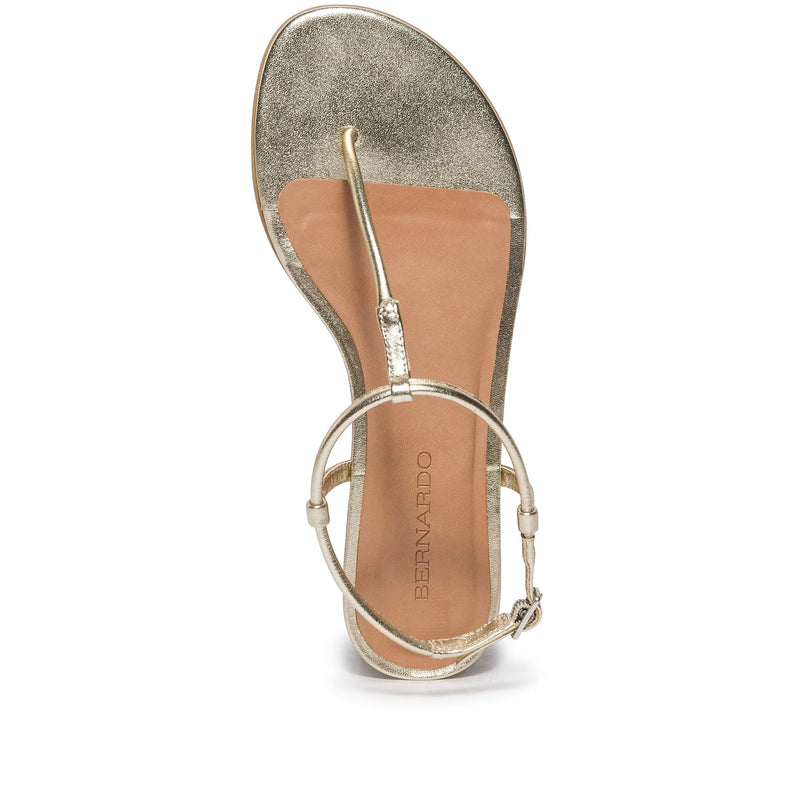 Gold Bernardo Haven Thong Women Flat Sandals | NXM7695TX