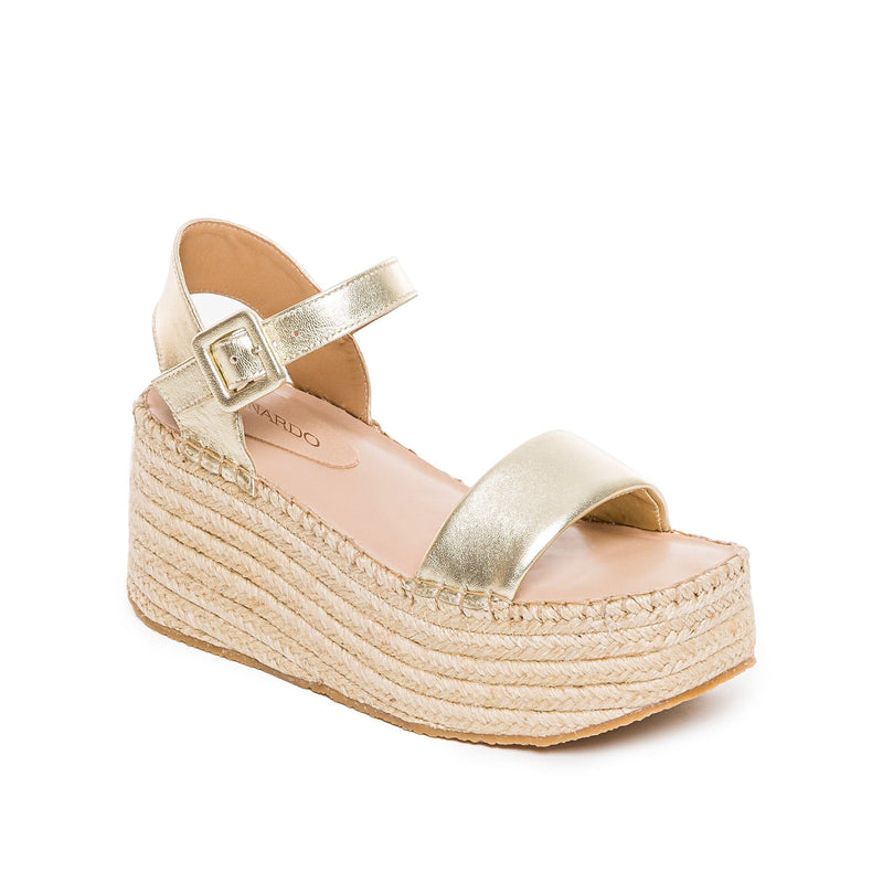 Gold Bernardo Mallorca Espadrille Women Platform Sandals | FEM1448FT