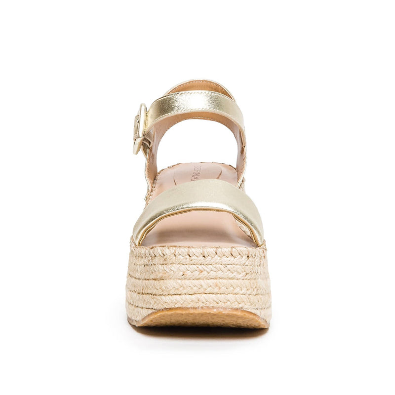 Gold Bernardo Mallorca Espadrille Women Platform Sandals | FEM1448FT