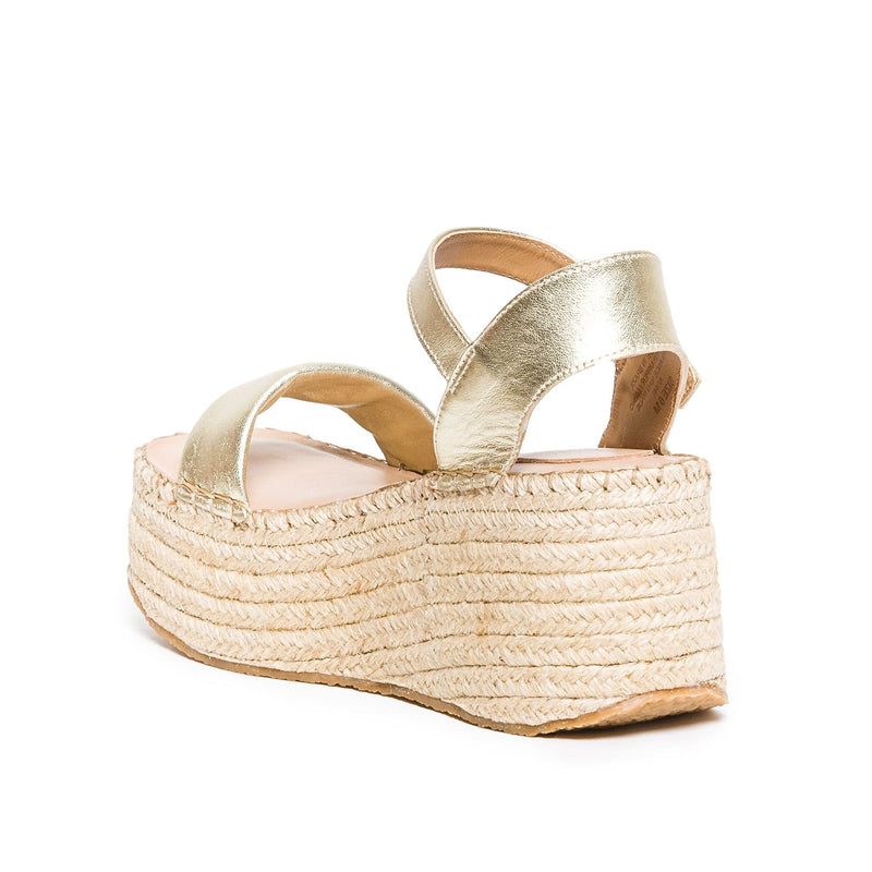 Gold Bernardo Mallorca Espadrille Women Platform Sandals | FEM1448FT